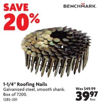 Home Hardware 1-1/4 roofing nails offer