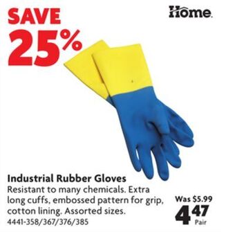 Home Hardware Industrial rubber gloves offer