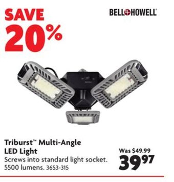 Home Hardware Triburst™ multi-angle led light offer