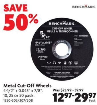 Home Hardware Metal cut-off wheels offer