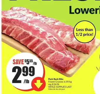 FreshCo Pork Back Ribs 6.59/kg offer