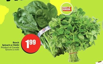 FreshCo Bunch Spinach or Methi offer