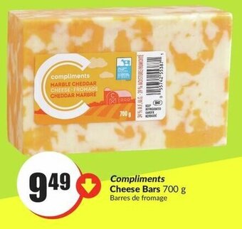 FreshCo Compliments Cheese Bars 700 g offer