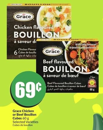 FreshCo Grace Chicken or Beef Bouillon Cubes 60 g offer