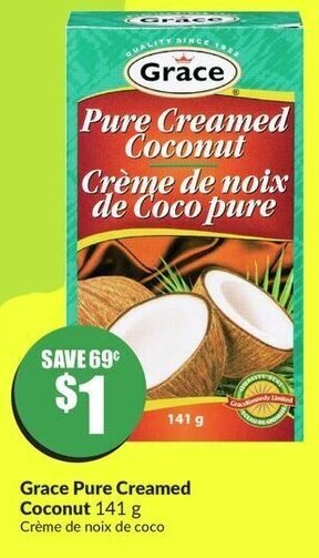 FreshCo Grace Pure Creamed Coconut 141 g offer