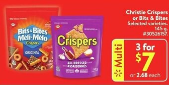 Walmart Christie Crispers or Bits & Bites 145 g offer