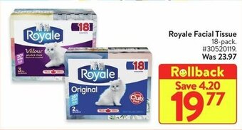 Walmart Royale Facial Tissue 18- pack offer