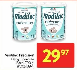 Walmart Modilac Précision Baby Formula 700 g. offer