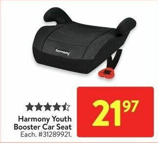 Walmart Harmony Youth Booster Car Seat offer