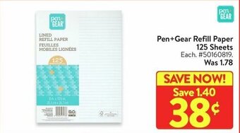 Walmart Pen+Gear Refill Paper 125 Sheets offer