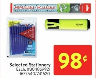 Walmart Selected Stationery offer