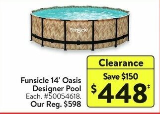 Walmart Funsicle 14' Oasis Designer Pool offer