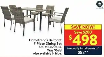 Walmart Hometrends Belmont 7-Piece Dining Set offer
