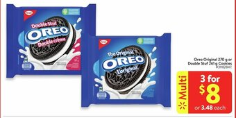 Walmart Oreo Original 270 g or Double Stuf 261 g Cookies offer