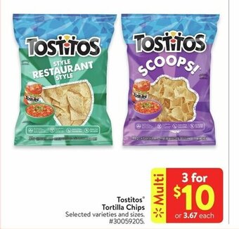 Walmart Tostitos Tortilla Chips offer