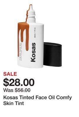 Sephora Kosas tinted face oil comfy skin tint offer