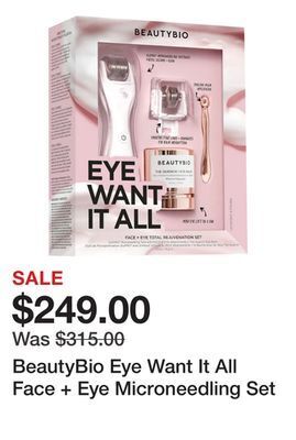Sephora Beautybio eye want it all face + eye microneedling set offer