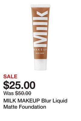 Sephora Milk makeup blur liquid matte foundation offer