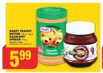 No Frills KRAFT PEANUT BUTTER or HAZELNUT SPREAD offer