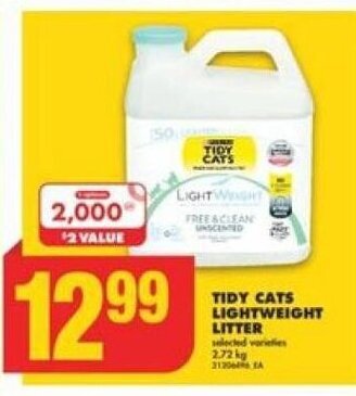 No Frills TIDY CATS LIGHTWEIGHT LITTER offer