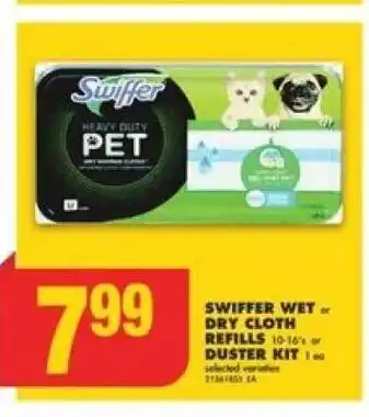 No Frills SWIFFER WET or DRY CLOTH REFILLS DUSTER KIT offer