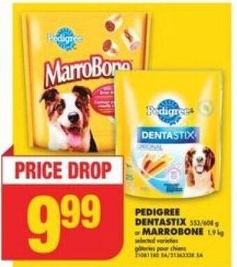 No Frills PEDIGREE DENTASTIX or MARROBONE offer