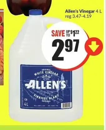 FreshCo Allen's Vinegar 4 L offer