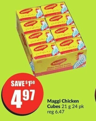 FreshCo Maggi Chicken Cubes 21 g 24 pk offer
