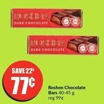 FreshCo Roshen Chocolate Bars 40-45 g offer