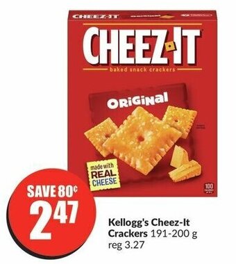 FreshCo Kellogg's Cheez-It Crackers 191 - 200 g offer