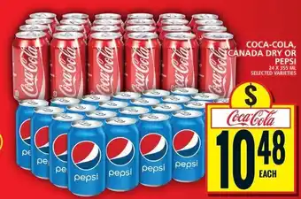 Food Basics COCA-COLA, CANADA DRY OR PEPSI 24 x 355 ML offer