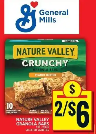 Food Basics NATURE VALLEY GRANOLA BARS 130 - 230 G offer