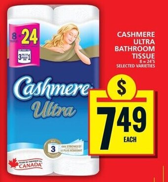 Food Basics CASHMERE ULTRA BATHROOM TISSUE 8 = 24's offer