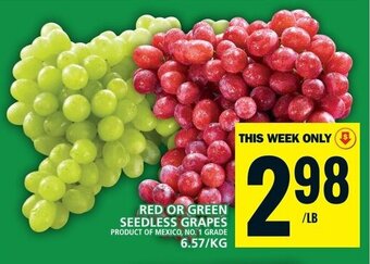 Food Basics RED OR GREEN SEEDLESS GRAPES offer