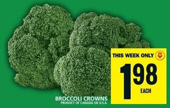 Food Basics BROCCOLI CROWNS offer
