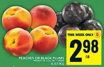 Food Basics PEACHES OR BLACK PLUMS offer