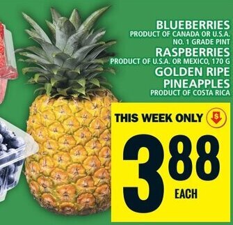 Food Basics GOLDEN RIPE PINEAPPLES offer