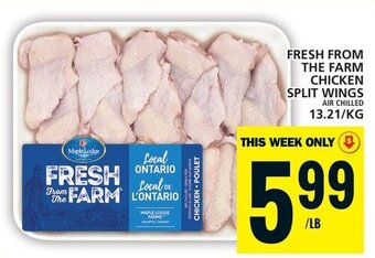 Food Basics FRESH FROM THE FARM CHICKEN SPLIT WINGS AIR CHILLED offer