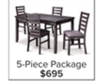 Leon's Strom 5-piece dining set - grey offer