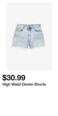 H&M High waist denim shorts offer
