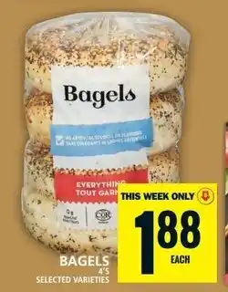 Food Basics BAGELS 4's offer