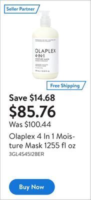 Walmart Olaplex 4 in 1 moisture mask 1255 fl oz offer