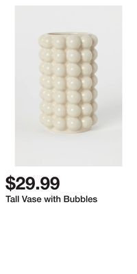 H&M Tall vase with bubbles offer