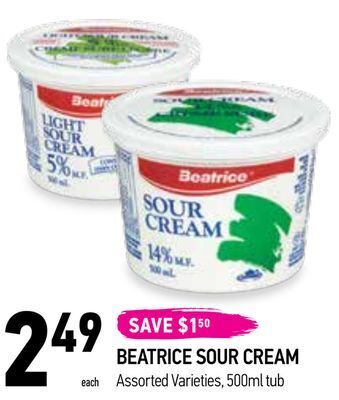 Coppa's Fresh Market Beatrice sour cream offer
