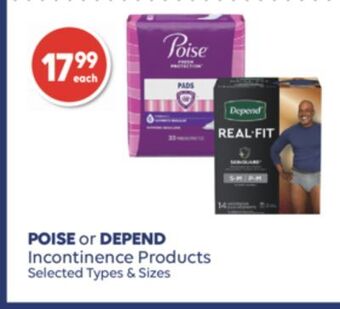 Wellwise by Shoppers Poise or depend incontinence products offer