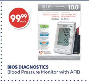 Wellwise by Shoppers Bios diagnostics blood pressure monitor with afib offer