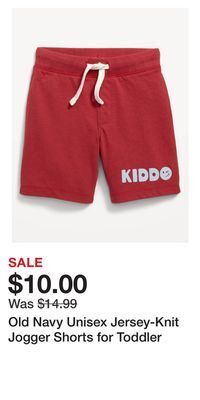 Old Navy Old navy unisex jersey-knit jogger shorts for toddler offer