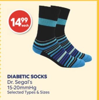Wellwise by Shoppers Diabetic socks dr. segal's 15-20mmhg offer