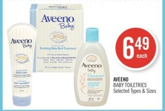 Shoppers Drug Mart Aveeno baby toiletries offer