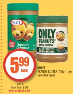 Shoppers Drug Mart Kraft peanut butter offer